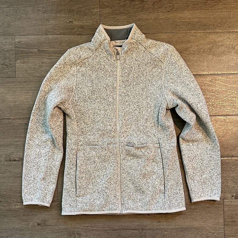 Figs Light Gray Textured Jacket